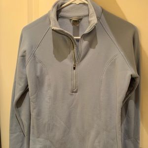 Baby blue zip pullover